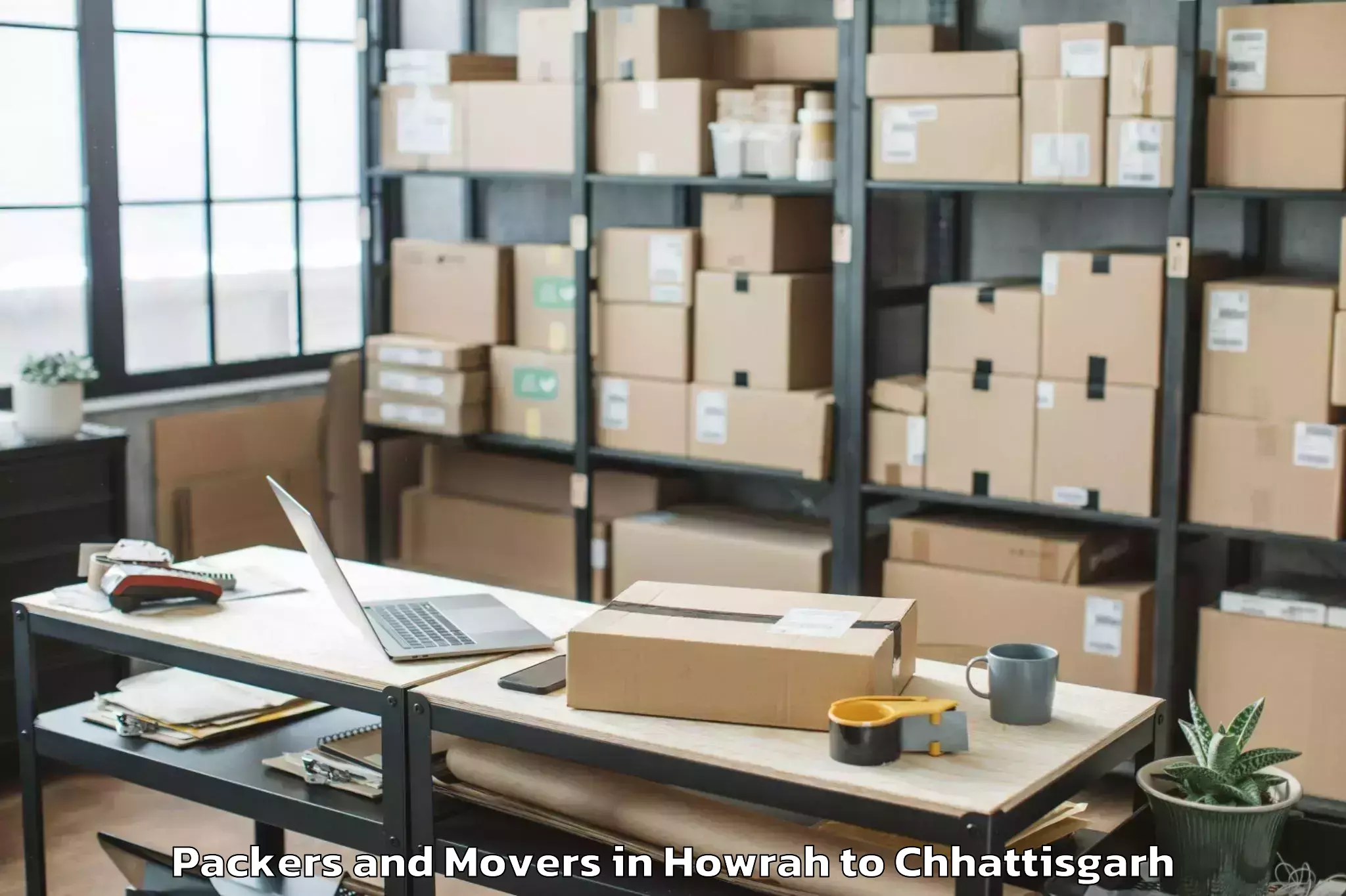 Trusted Howrah to Basna Packers And Movers